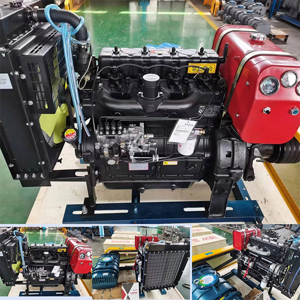 Ang Diesel Engine Nagduso sa Tulo ka Lobe Roots Blower